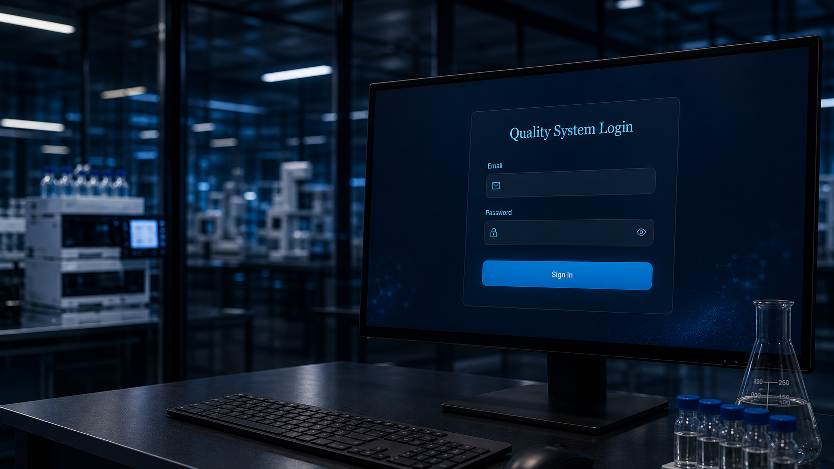 Laboratory quality system login workstation